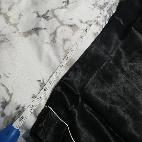 NWT Amazing Women's Black 100% Mulberry Silk  Pajama with White Piping, Size XXL - Picture 10 of 16
